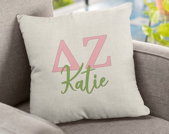 Delta Zeta Sorority Pillow: Personalized Greek Gift