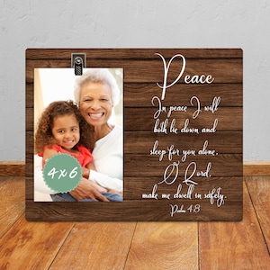 Personalized Scripture Photo Frame: Graduation, Friendship, Memorial Gift