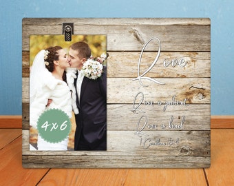 8x10 Personalized Wedding Picture Frame - Unique Bridal Shower/Engagement/Anniversary Gift