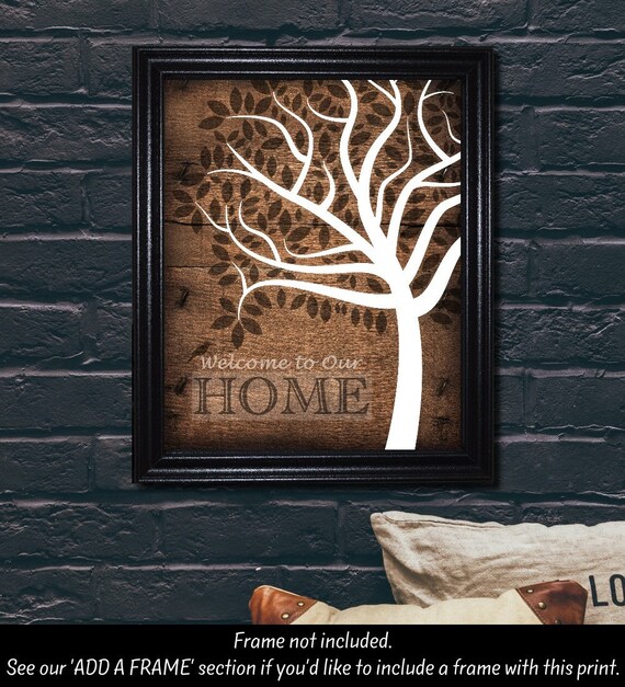 to our Home Tree Print Gift for Parents New Home