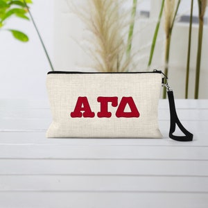 Alpha Gamma Delta Sorority Makeup Bag – Ideal Greek Gifts for Big Little Sorority Sisters