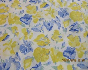 Vintage Laura Ashley Offcut Cotton Fabric Remnant Pink Ditzy Floral Print 1980s