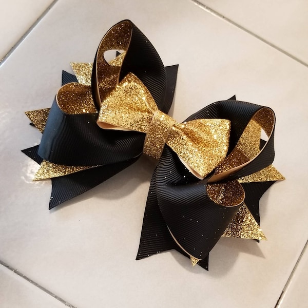 Black and Gold Bow Etsy