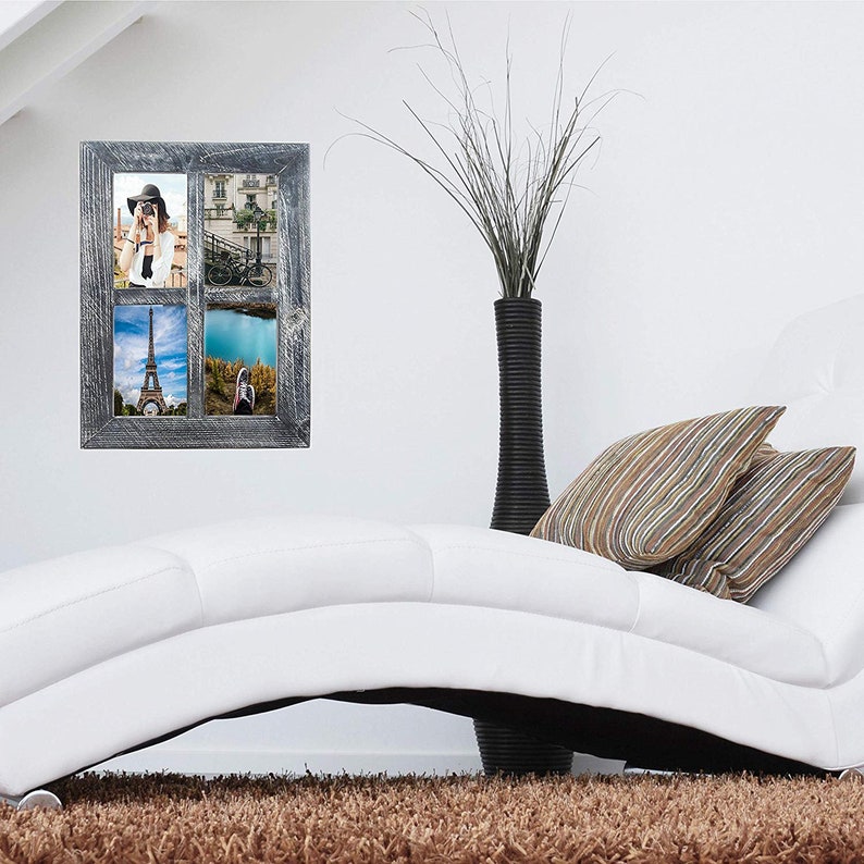Rustic Window Panes with Hanging Hardware for Bedroom Living Room Bathroom Barnwood Home Decor ,SET OF 2 15.75\u201d x 11\u201d x 1\u201d Each