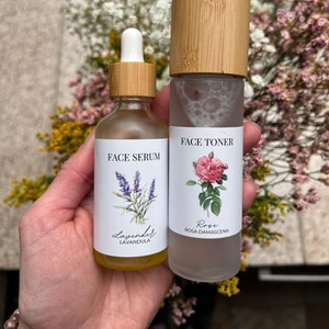 Face Toner and Serum Bottle Bundle image 1