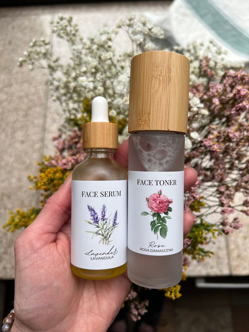 Face Toner and Serum Bottle Bundle image 1