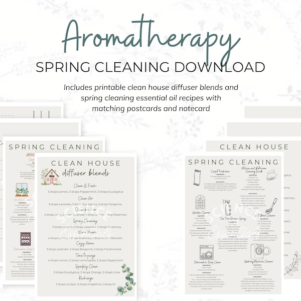 Aromatherapy Spring Cleaning Printable