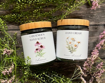 Gardener's Hand Scrub AND Hand Cream Jar Set