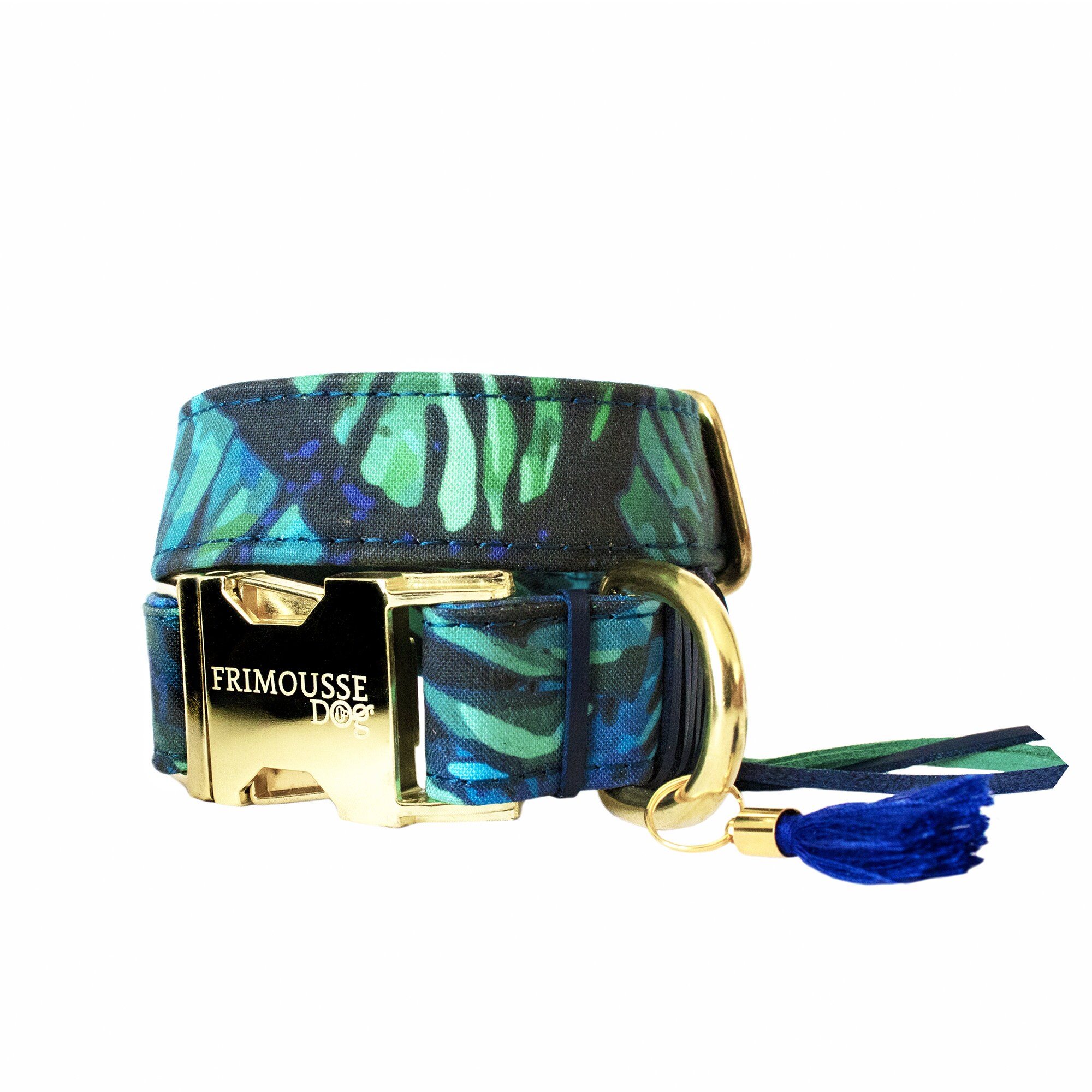 Dog Collar Adjustable - Collier Pour Chien Ajustable Paul Gold Buckle Jungle Fashion Dog