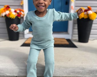 Girls Ribbed Flare Pants | Toddler Bell Bottoms | PANTS ONLY  Size 4