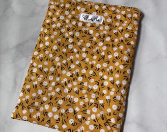 Mustard Floral Quilted iPad Zippered Case iPad Sleeve