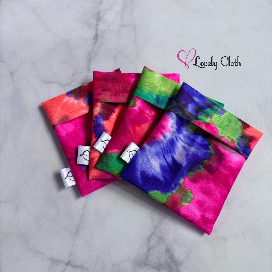Reusable Pad Wrapper Rainbow Tie Dye Cloth Menstrual Pad Wrapper. Wetbag. Pouch - Etsy