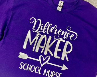 Camiseta de enfermera escolar que marca la diferencia