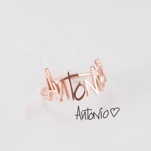 Signature Ring - Personalized Ring - Keepsake Jewerly in Sterling Silver - Memorial Rings - Bridesmaid Gift - Mother Gift