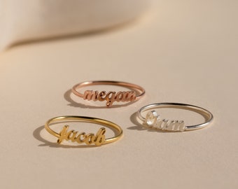 Custom Name Ring - Personalized Ring- Children Name Ring - Stacking ring - Perfect Gift For Her - Mother Gift