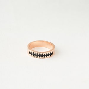 Fingerprint Ring - Personalized Fingerprint Band - Dainty Fingerprint Rings - Wedding Gift - Mother Gift