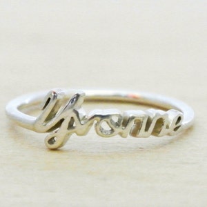 Stackable Name Ring Personalized Name Ring Children Name - Etsy