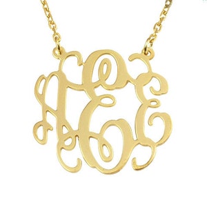 Monogram Necklace - Personalized Jewelry - Personalized Initials Necklace - Bridesmaid Gift - Wedding Gift - Christmas Gift