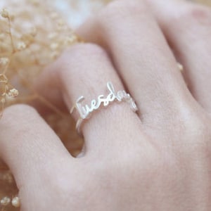 Stackable Name Ring - Personalized Name Ring - Children Name Ring - Stacking rings - Bridesmaids Gift - Mother Gift - Christmas Gift