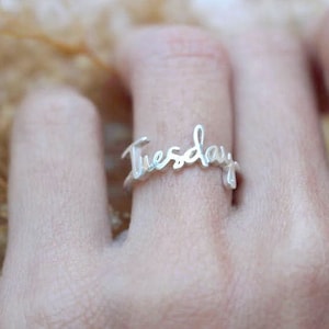 Stackable Name Ring - Personalized Name Ring - Children Name Ring - Bridesmaid Gift - Mother Gift- Christmas Gift