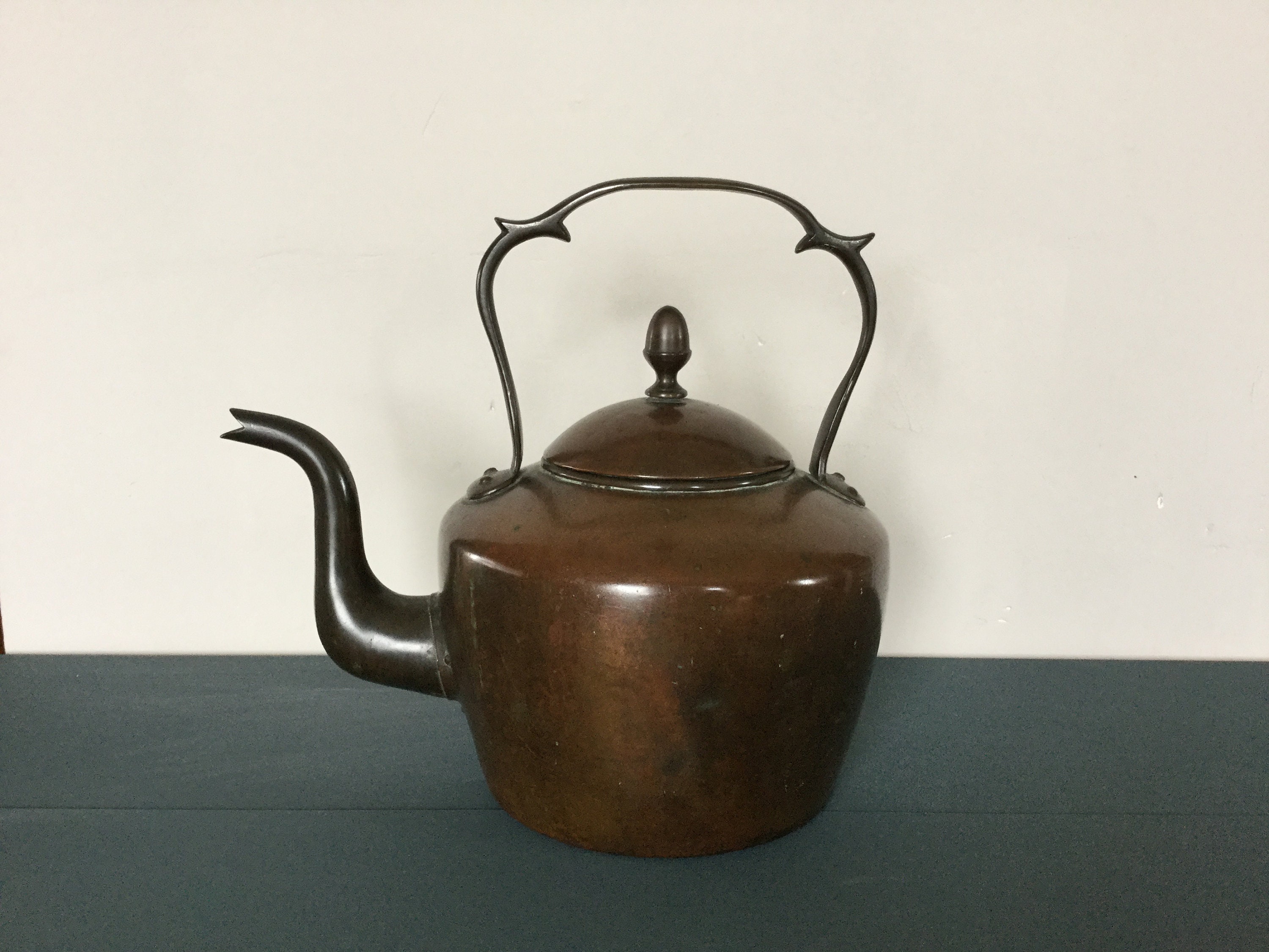 Antique copper water kettle ca 1850s brass kettle  etsy