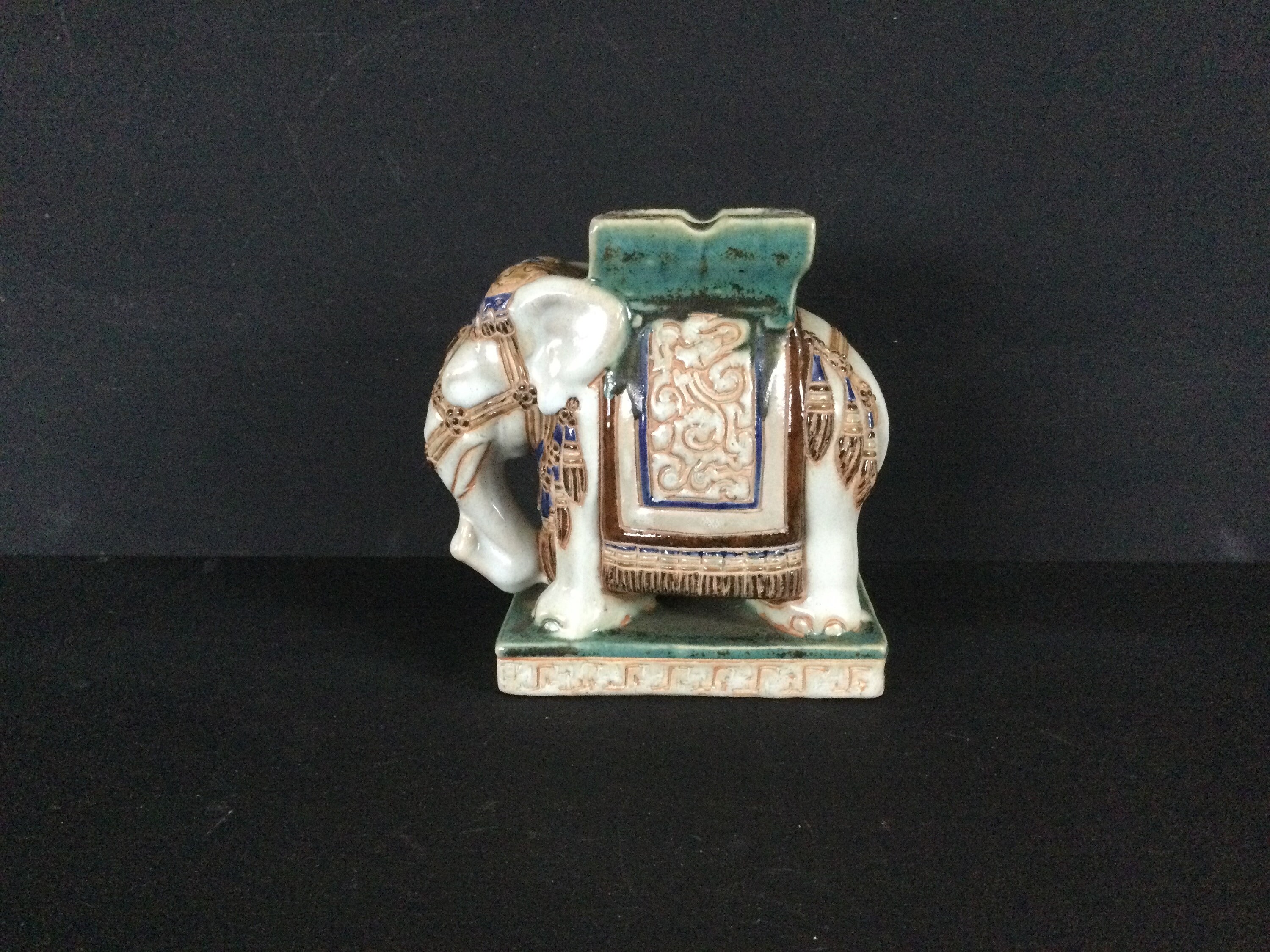 An Old Ceramic Elephants Figurine Ashtrays. Tobacciana. Etsy