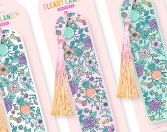 Floral Bookmark, Cute Gift for Book Lovers, Reader Gift for Her, Book Lover Gift, Flower Bookmark, Acrylic Bookmark | Rainbow Just Peachy