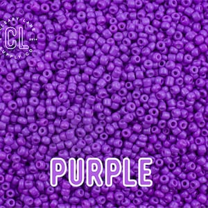 2mm Seed Beads, Glass Seed Beads, 11/0 Seed Beads, Colorful Seed Beads, Japanese Seed Beads, 22g Tube, 6&quot; Tube, 2420 Beads, Purple