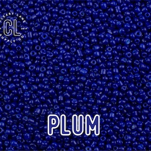 2mm Seed Beads, Glass Seed Beads, 11/0 Seed Beads, Colorful Seed Beads, Japanese Seed Beads, 22g Tube, 6&quot; Tube, 2420 Beads, Plum