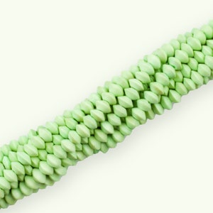 8mm Wood Saucer Beads, Wooden Beads, 8x5mm Wood Lentil Spacer Beads, Wholesale Beads, Wood Bead Strands, 16 inch strand, Honeydew