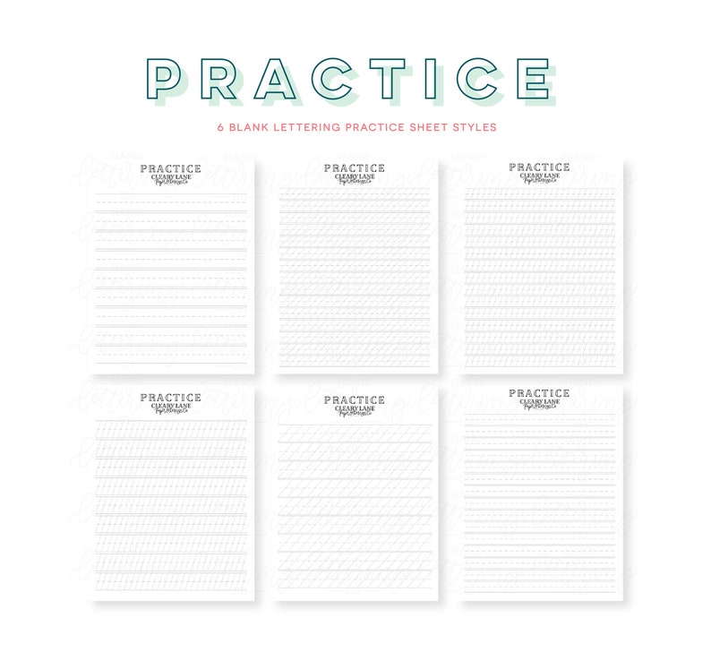 Hand Lettering Practice Worksheets, Handlettering Practice, Script ...