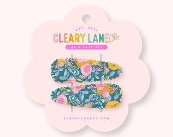 Floral Fabric Hair Clips, Colorful Hair Barrettes Set