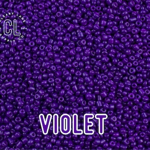 2mm Seed Beads, Glass Seed Beads, 11/0 Seed Beads, Colorful Seed Beads, Japanese Seed Beads, 22g Tube, 6&quot; Tube, 2420 Beads, Violet