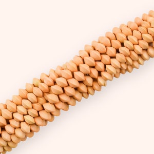 8mm Wood Saucer Beads, Wooden Beads, 8x5mm Wood Lentil Spacer Beads, Wholesale Beads, Wood Bead Strands, 16 inch strand, Tangerine