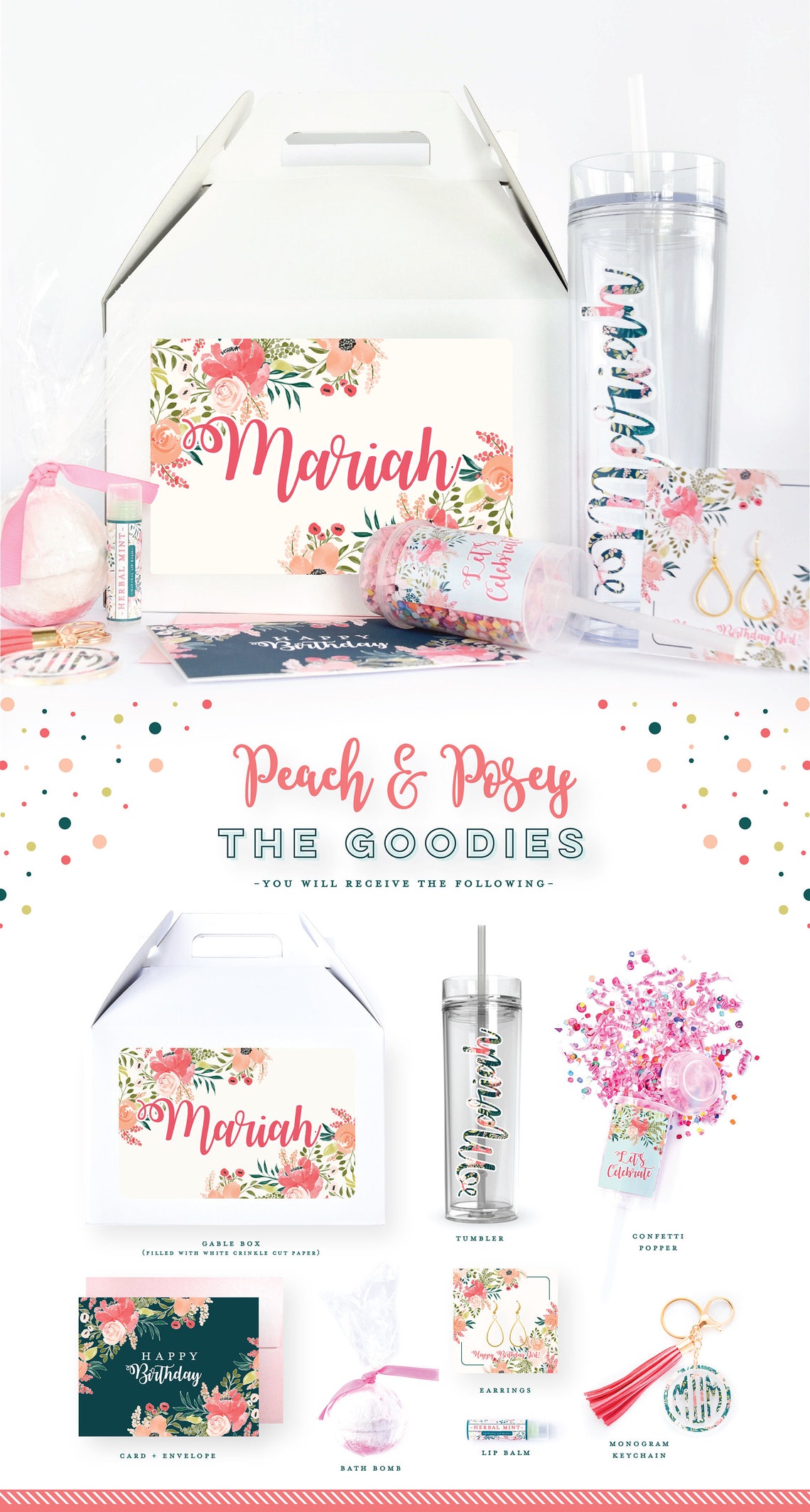 Happy Birthday Gift Basket Send Birthday Gift Birthday Gift Etsy