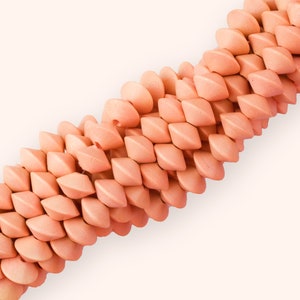 15mm Wood Saucer Beads, Wooden Beads, 15x10mm Wood Lentil Spacer Beads, Wholesale Beads, Wood Bead Strands, 16 inch strand, Tangerine