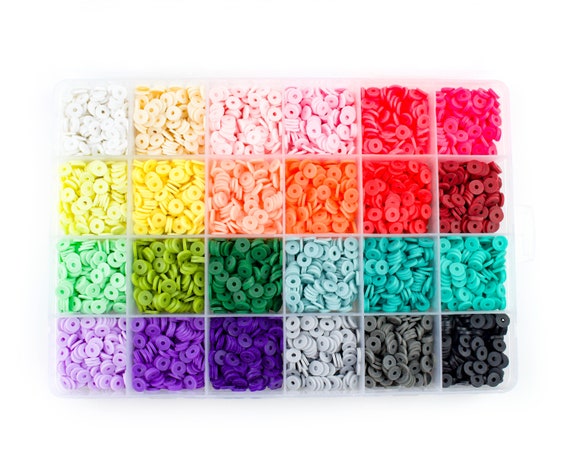 Heishi Polymer Clay Beads 6mm x 1mm - Ocean Blues & Greens - 1 Strand 320  Beads - BD147