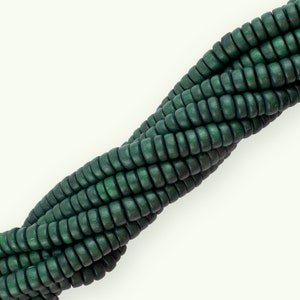 8mm Wood Spacer Beads, Heishi Disc Beads, Wood Rondelle Beads, 8x4mm Wood Round Beads, Heishi Beads, 16 inch strand, Hunter