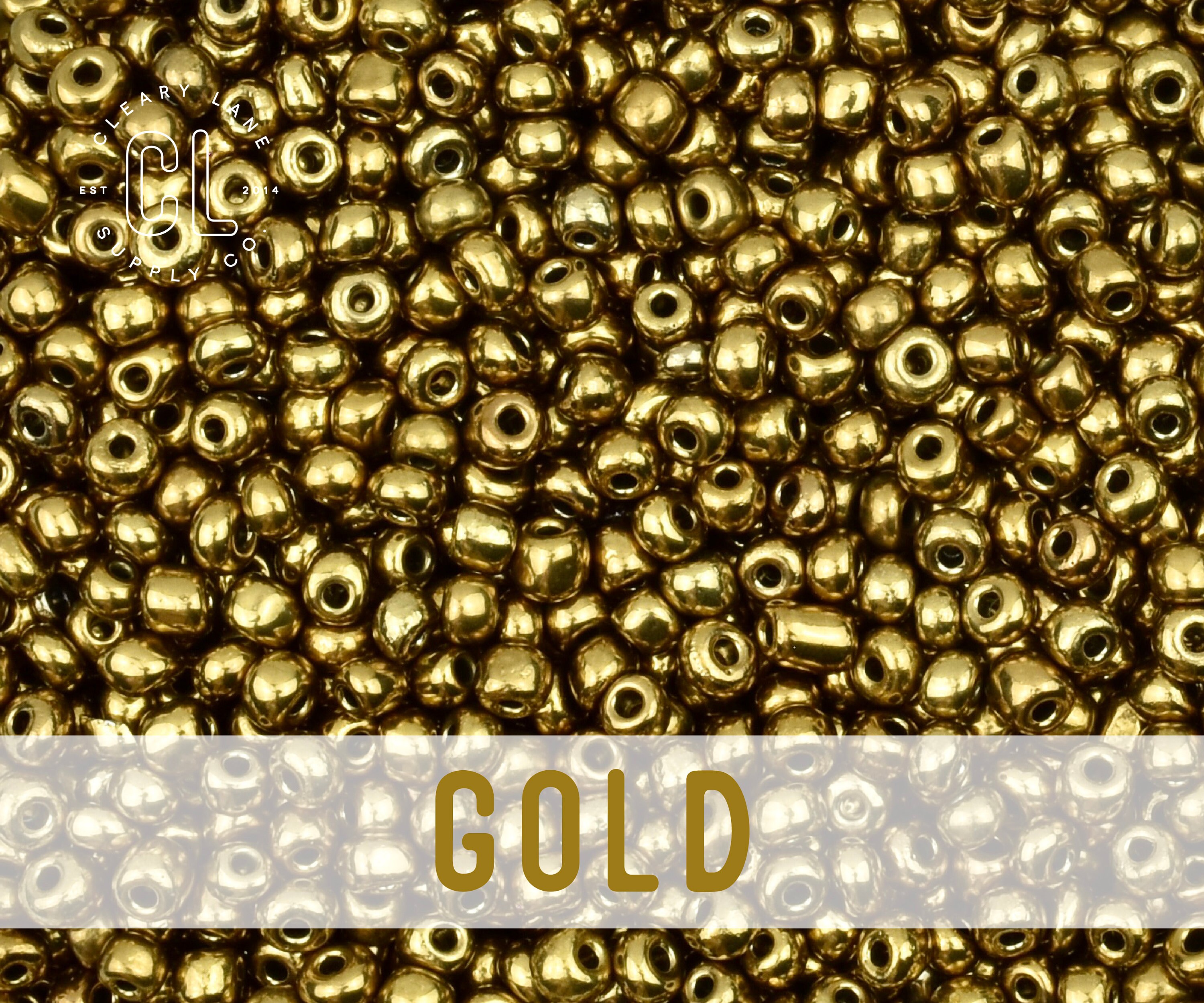 4mm Seed Beads, Glass Seed Beads, 6/0 Seed Beads, Colorful Seed Beads, Japanese Seed Beads, 30g Tube, 6" Tube, 275 Beads, Gold