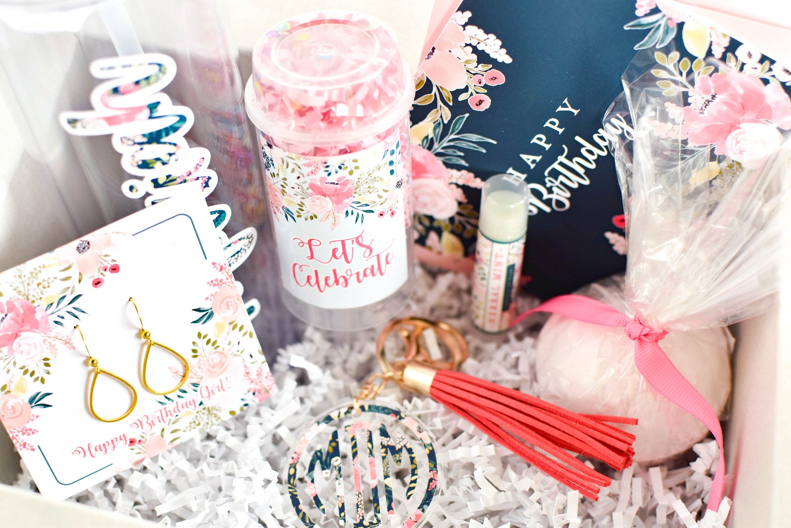 Happy Birthday Gift Basket Send Birthday Gift Birthday Gift Etsy