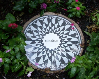 Imagine mosaic replica garden stone