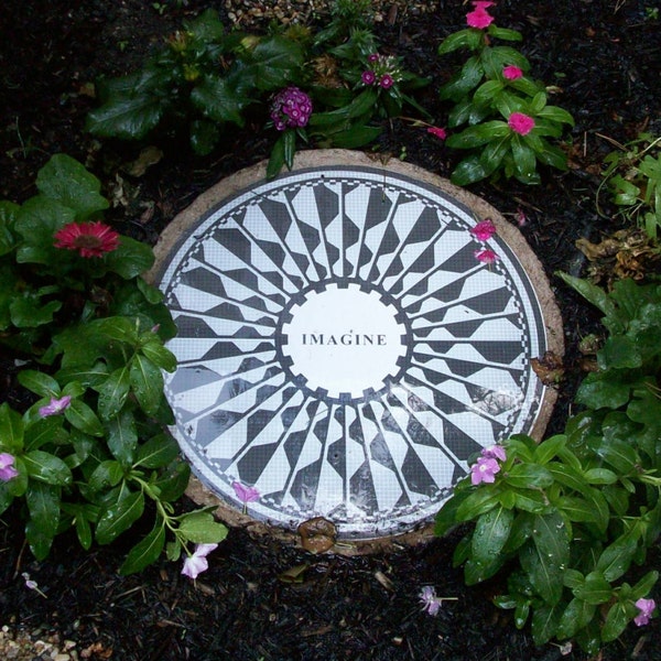 Imagine mosaic replica garden stone