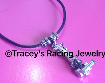 NHRA top fuel dragster necklace Tracey's racing jewelry exclusive