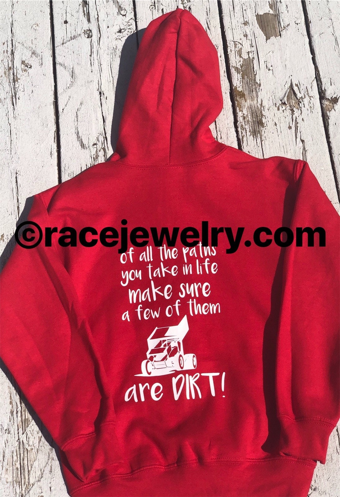 Sprint Car All Over Print Hoodie Muddy
