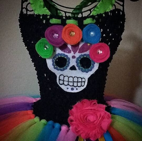 Tutú negro esqueleto y rosa mujer Día de los Muertos: Accesorios,y