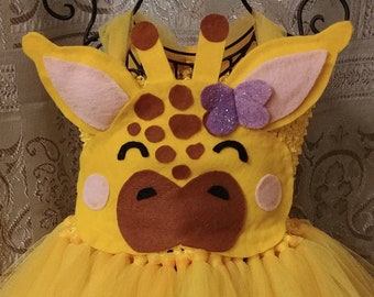 Giraffe Halloween Costume Birthday Dress Baby Toddler Girls Tutu Dress