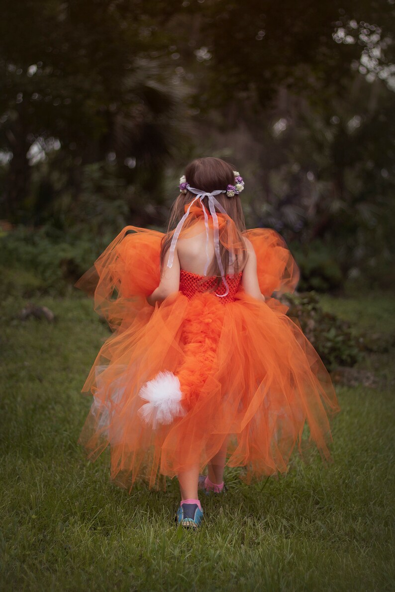 Fox Costume Fox Tutu Dress Baby Toddler Girls Halloween Etsy