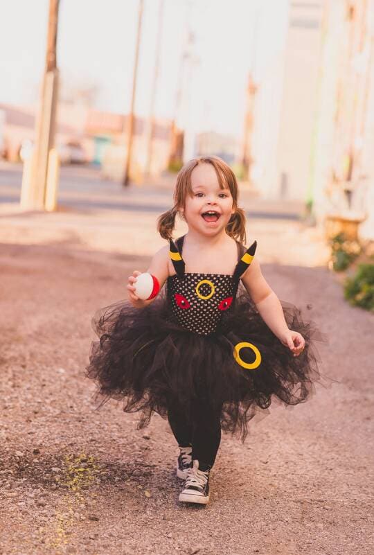 Umbreon Shiny Pokemon PokemonGo Eveelution ComicCon Cosplay Halloween Costume Birthday Baby Toddler Girls Tutu Dress