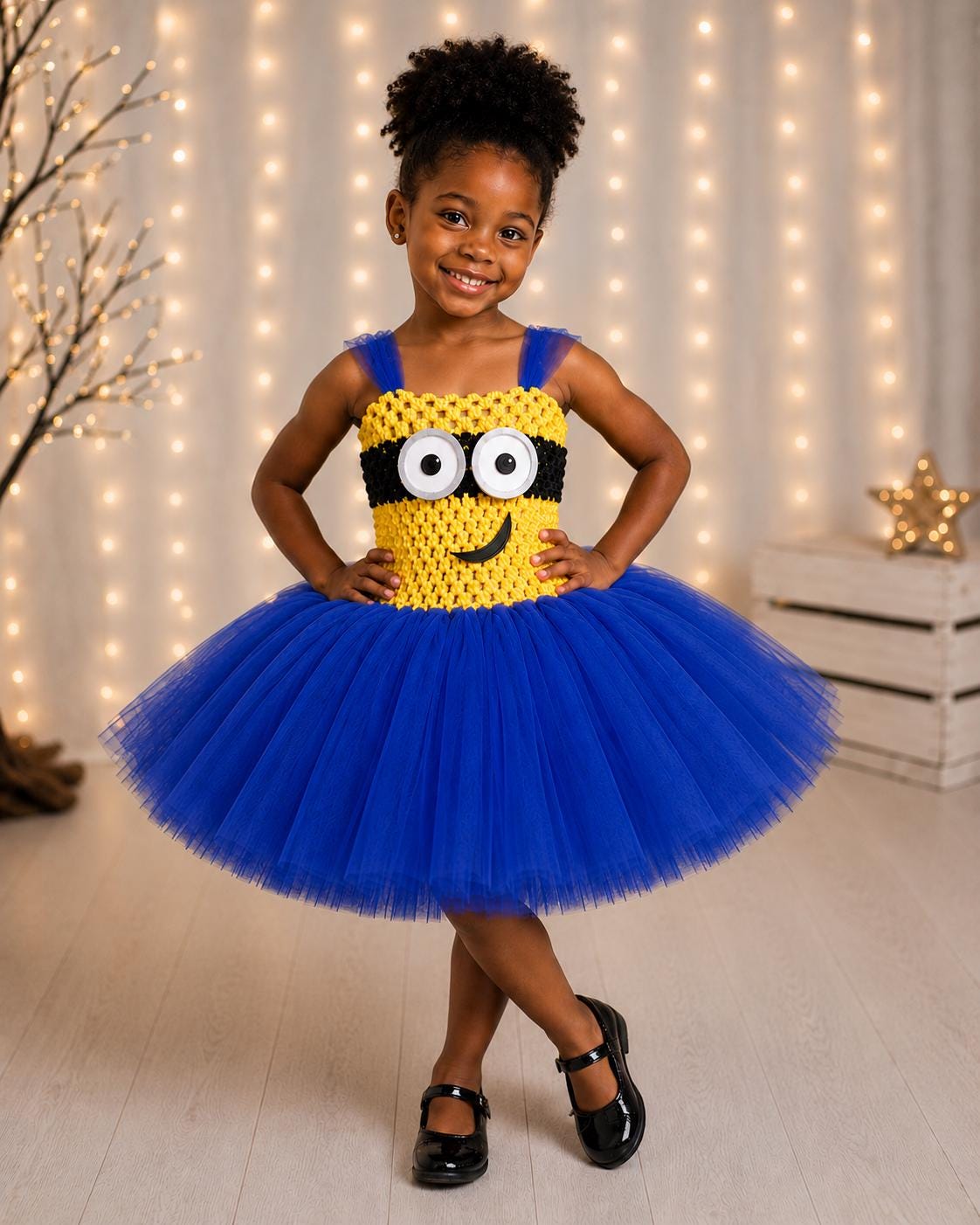 Minion Tutu Dress | Girls Halloween Costume | Purple Minion