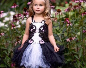 Skunk Tutu Dress: Baby Toddler Halloween Costume